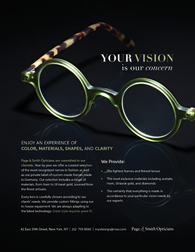 Page and Smith Opticians - Press Release